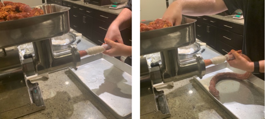 A picture containing person, indoor, preparing, kitchenware
Description automatically generated