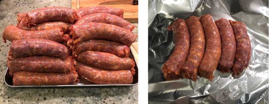 A group of sausages on a grill
Description automatically generated with low confidence